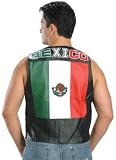 Mexico Flag Leather Vest