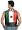 Mexico Flag Leather Vest - Size : Large