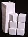 Bag of 6 25mm Opaque White Blank d6 Dice with Stickers