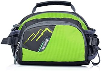YinRiver Multifunctional Water Resistant Outdoor Sports Nylon Waist Packs with Water Bottle Holder for Men,3-Zipper Green