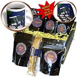 Rich Diesslins Funny Out to Lunch Cartoons - Pop-up Camper Set-up Problems - Coffee Gift Baskets - Coffee Gift Basket