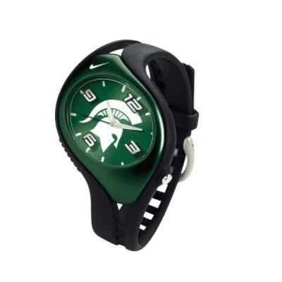 Nike Triax Blaze Junior NCAA Michigan State University Team Watch - Black/Gorge Green - WD0116-009