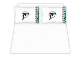 Best Quality Micro Fiber Sheet Set - Miami Dolphins NFL /Color White Size Full
