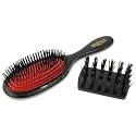 Boar Bristle - Handy Bristle Pure Bristle Handy Size Hair Brush ( Dark Ruby )