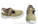 Naturino 7912 Tan T-Strap Canvas Shoe