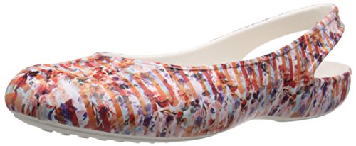 crocs Women's Olivia II Striped Floral Flat