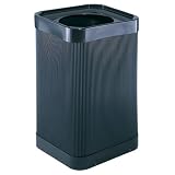 Safco(R) Plastic Square At-Your-Disposal(TM) Waste Receptacle, Black