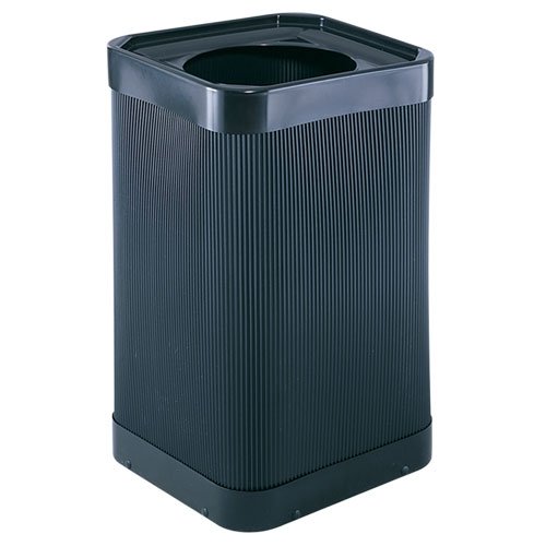 Safco(R) Plastic Square At-Your-Disposal(TM) Waste Receptacle, Black