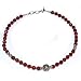 Gem Jewelry Sterling Silver Carnelian Necklace 19 inches (gnklcs330nklc)
