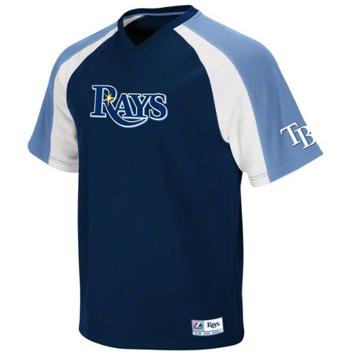 Tampa Bay Rays Navy Crusader V-Neck Youth Jersey