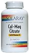 Calcium Magnesium Citrate w/ Vit D 2:1 By Solaray - 180 Vegetable Caps