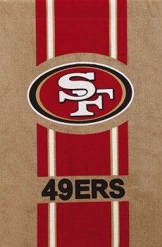 NFL Licensed San Fransisco 49ers Burlap 12.5" x 18" Garden Flag
