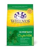 Wellness Super5Mix Dry Dog Food, Complete Health, Lamb, Barley and Salmon Recipe, 15-Pound Bag