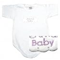 BABY BODYSUIT WHITE EMBROIDERY " PINK CLOUD LIBERIAN " LIBERIA 3 - 6 Months