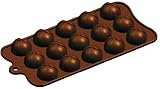 Fat Daddio's Wrapped Mound Silicone Chocolate Mold, 15-Piece Per Mold