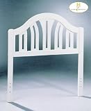 White Finish Wood Twin Size Panel Headboard
