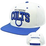 NFL Mitchell & Ness Throwback Logo Arch Snapback Cap Hat NE10 Baltimore Colts
