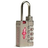 Farberware 4 Dial TSA Accepted Combination Lock - Brushed Nickel