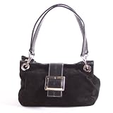 (Black) Italian Designer Style Suede Handbag / Shoulder Bag / Purse