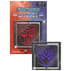 Transformers Reversible Autobot and Decepticon Logo Belt Buckle