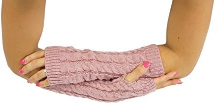 Knitted Fingerless Gloves for Women Winter Knitted Gloves Arm Warmers