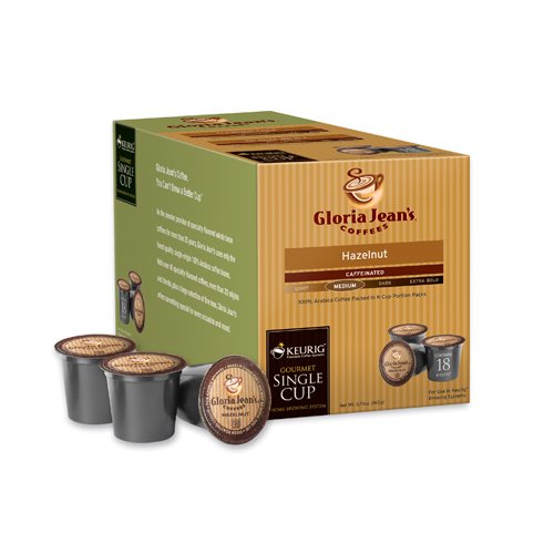 Keurig K-Cup Gloria Jeans Hazelnut Coffee.