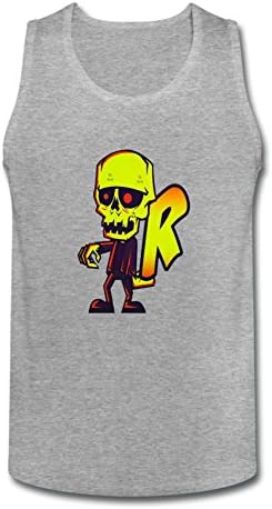 Jocersen Men's Evil Skull Night Fashion Sleeveless Tank Top XL