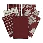 Egyptian Cotton 7-pc. Kitchen Towel Set - Ming Burgundy