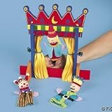 Wooden Finger Puppet Theater + BONUS 3 FINGER PUPPETS!