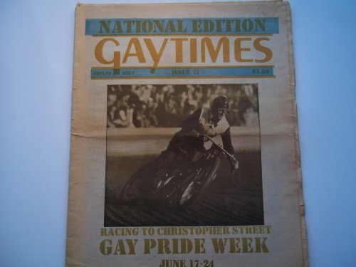 Gaytimes (Gay Times): National Edition (Issue No. 72 1978) (Gay Vintage Newspaper Male Nude Photos)