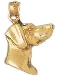 Dazzlers Solid 14k Gold Rottweiler Dog Charm Pendant Available in three colors from jewelsberry (weights: 2.9 grams only)