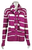 Sutton Studio Womens Cashmere Blend Boyfriend Cardigan & Scarf Plus