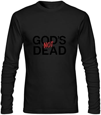 Chozy Men¡¯s Gods Not Dead Long Sleeve Normal Fit Tshirt M Black