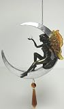 Beautiful Crescent Moon Fairy Dreamcatcher Wall Hanging