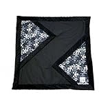 Itzy Ritzy Bitzy Blanket in Black Skulls and Black... by cuterthanaducksbutt