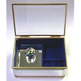 6�4�2� Beveled Mirrored Musical Jewelry Box. Features Glass Top, Rotating Glass Ball and... by 