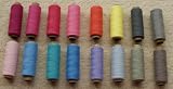 16 Assorted Colour Set 100% Polyester Sewing Thread - 200m on each spool - Suitable for Cross Stitch, Embroidery, Hand, Embroidery, Machine, General Sewing, Heavy Duty, Industrial and Quilting - Hand stitching or use with sewing machine. RRP: £24.99 - Colour Set 1