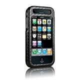 Black Case-Mate Carbon Fiber Leather Cover for Apple iPhone 3G / 3GS