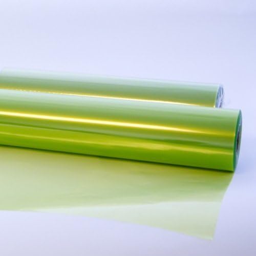 5m x 80cm Roll Tinted Lime Green Cellophane Wrap. Florist Quality Bouquet / Gift ...
