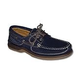 Jeantex Kiel Deck Shoes, Dark Blue, 45