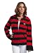NCAA University of Georgia Kashwere U Rugby Striped Hoodie, Large (8-10), Black/Red