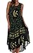 Sakkas Women's Batik Moon and Stars Caftan Tank Dress