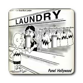 Londons Times Funny Society Cartoons - Charlie Brown Picks Up Dry Cleaning - Light Switch Covers - double toggle switch