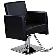 "Masina" Black Euro Styling Chair with Square Base