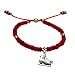 Natural SportBEAD Adjustable Bracelet - Enameled White Figure Skates Charm