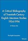 A critical bibliography of twentieth-century literature studies