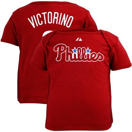 PHILADELPHIA PHILLIES SHANE VICTORINO JERSEY BABY T-SHIRT SZ 3-6 MOS