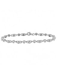 1.15 Ct G Si Round Cut Diamond Tennis Bracelet 14k White Gold 3 Prong Unique