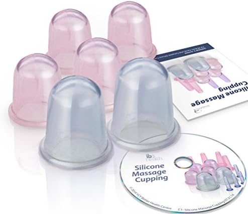 The newest approach to the traditional Cupping therapy : 6 Silicone Suction Cups with free informative DVD valued at $9.99. The most convenient and safe way to use cupping anywhere. Durable, break resistant, easy to use, and multi-purpose. These silicone suction cups are unique in shape and strength. Rounded rims, strong, extra-thick silicone design for ease of handling and maximum suction. Use them anywhere for a perfect soothing self-massage including while bathing.