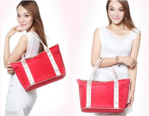 Onemall Solid Hot Red Large Capability Diaper Tote Bags